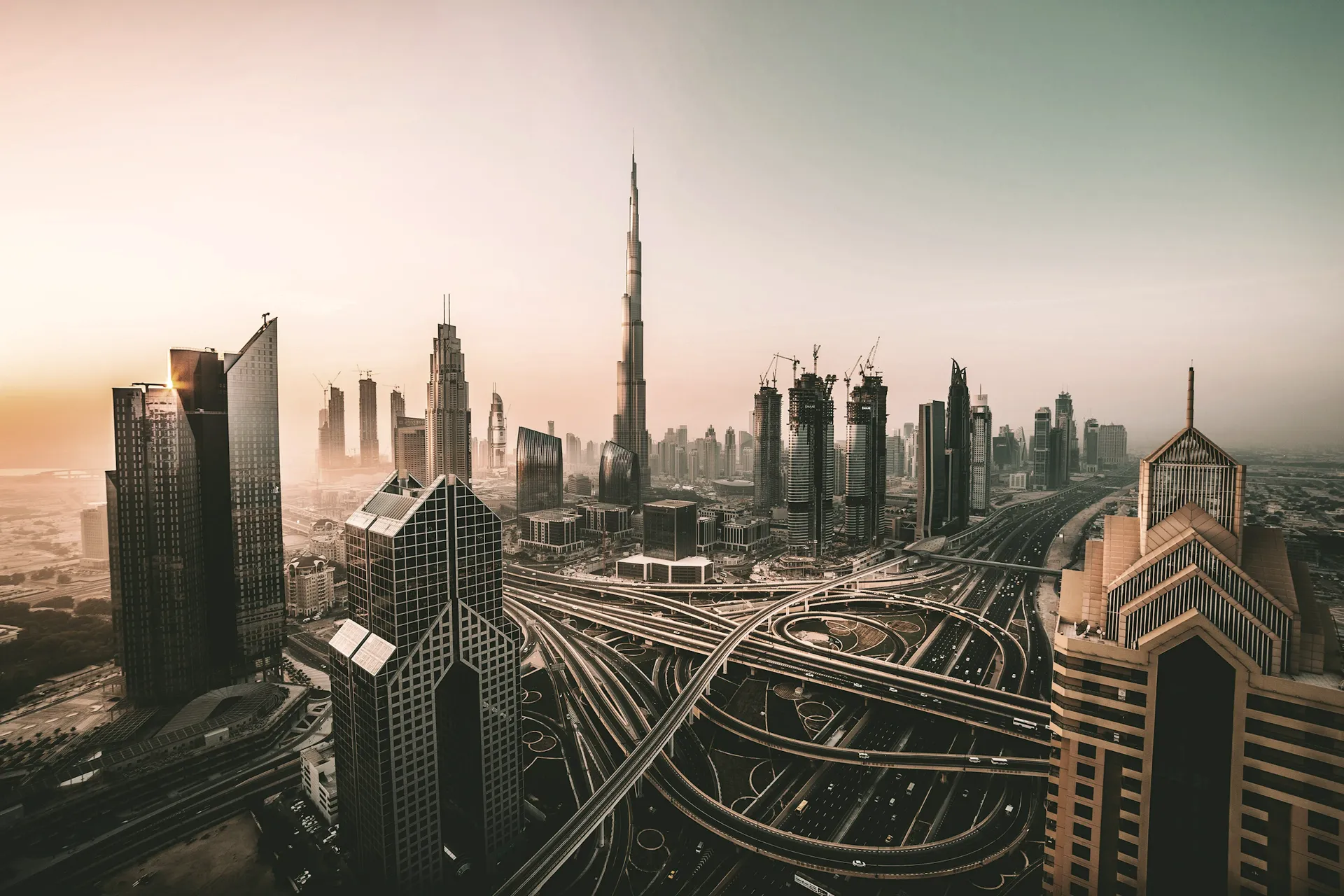 Dubai financial district skyline
